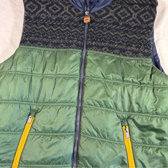 Tommy Hilfiger Puffy Vest Wool Blend Green Four Zip Xl - Picture 2 of 6